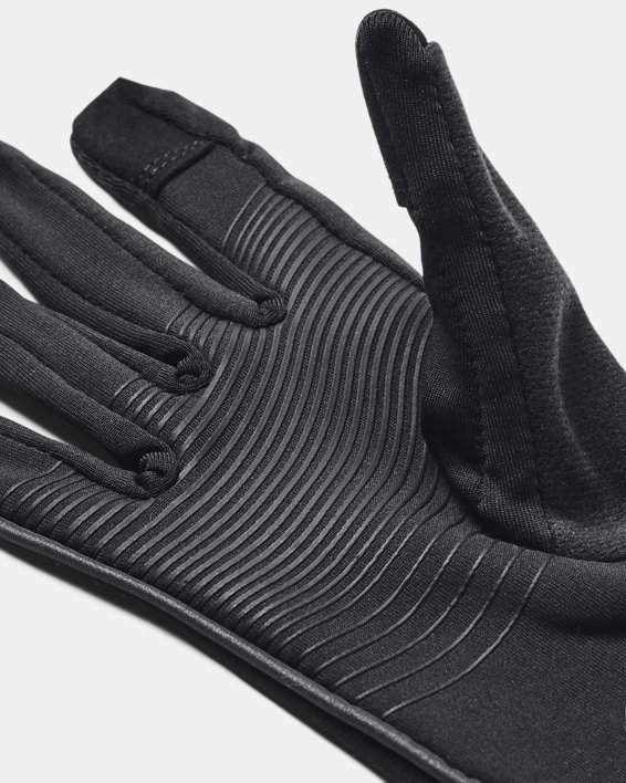 Women's UA Storm Run Liner Gloves, Black, pdpMainDesktop image number 2